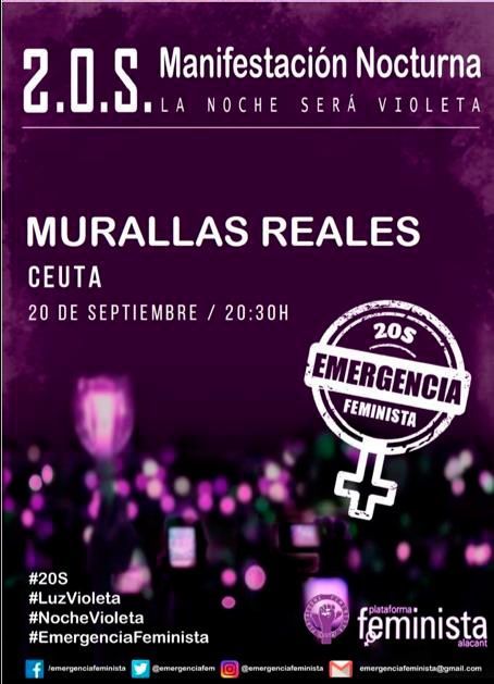 RUGE Ceuta pide apoyo a la movilización “Alerta Feminista”