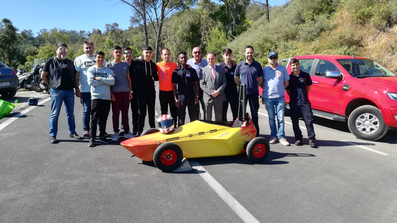 El Instituto Almina culmina con éxito los ensayos de su vehículo de inercia y está listo para el Campeonato Nacional