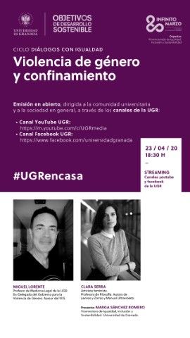 Clara Serra y Miguel Lorente inician mañana el ciclo “Diálogos con la igualdad” de la Universidad de Granada