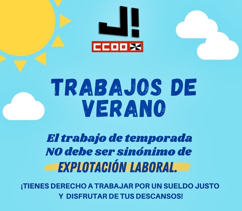 Jóvenes de CCOO lanzan una campaña para evitar los fraudes y abusos en los trabajos de verano