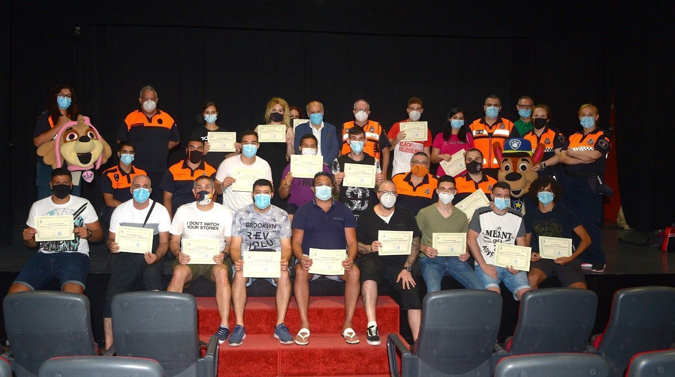 Clausurado un curso de formación de la Asociación de Voluntarios de Protección Civil
