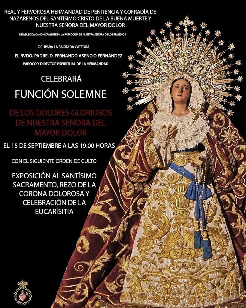 La hermandad de Los Remedios programa varios cultos religiosos para estos días