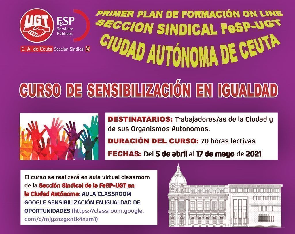 FeSP-UGT organiza un curso de 'sensibilización en Igualdad' en el Ayuntamiento