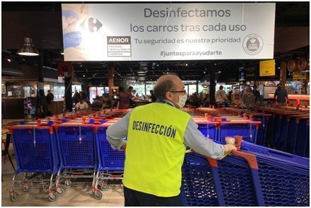 Carrefour prioriza la seguridad e higiene de sus clientes