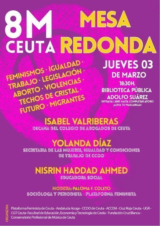 Mañana se realiza una mesa redonda por la igualdad