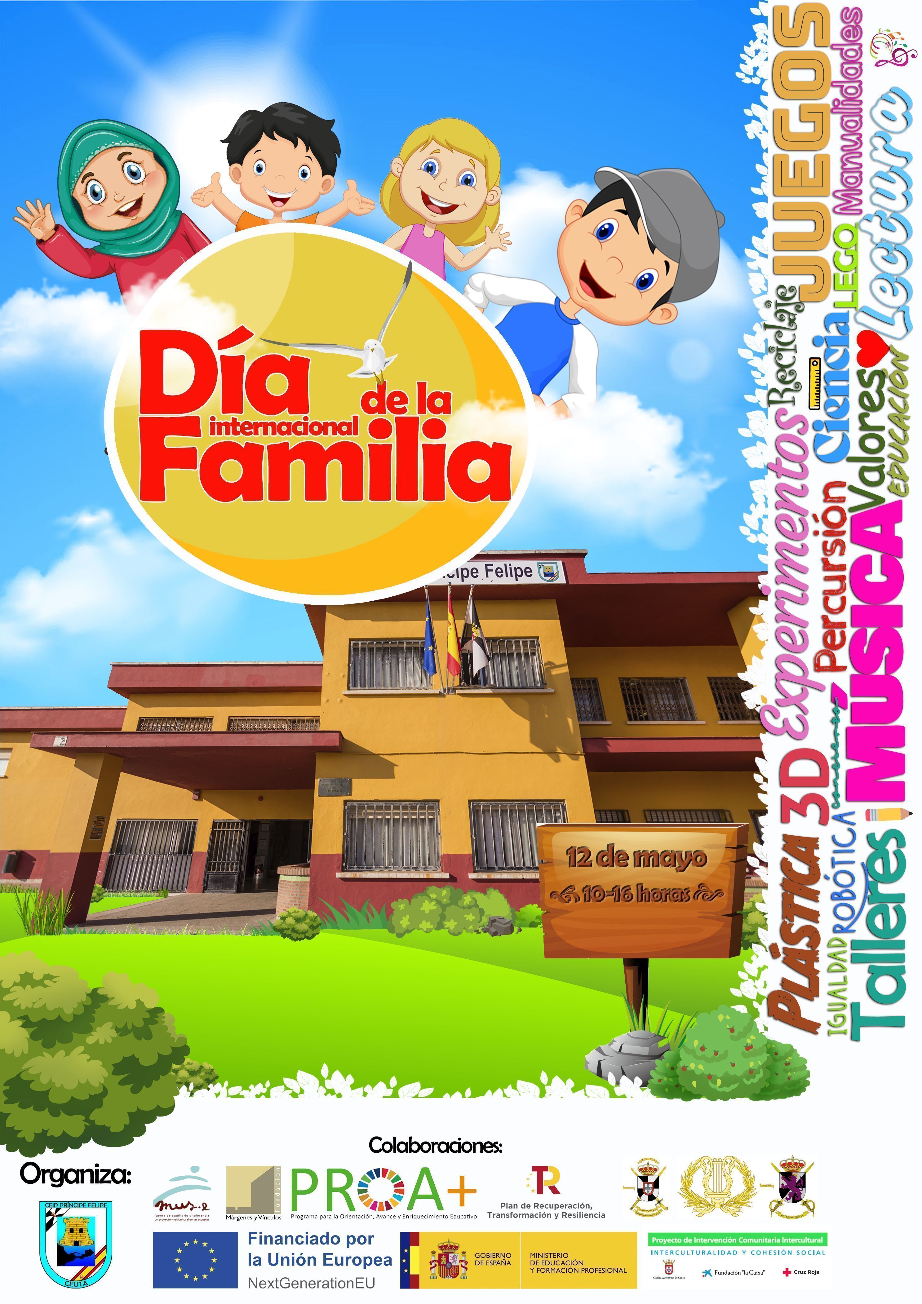 El CEIP Principe Felipe celebra mañana, jueves 12 de mayo, el "Día de la Familia"