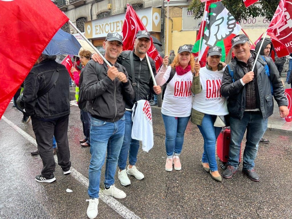 Los ugetistas de Ceuta participan en Madrid en la gran manifestación para la subida de los salarios