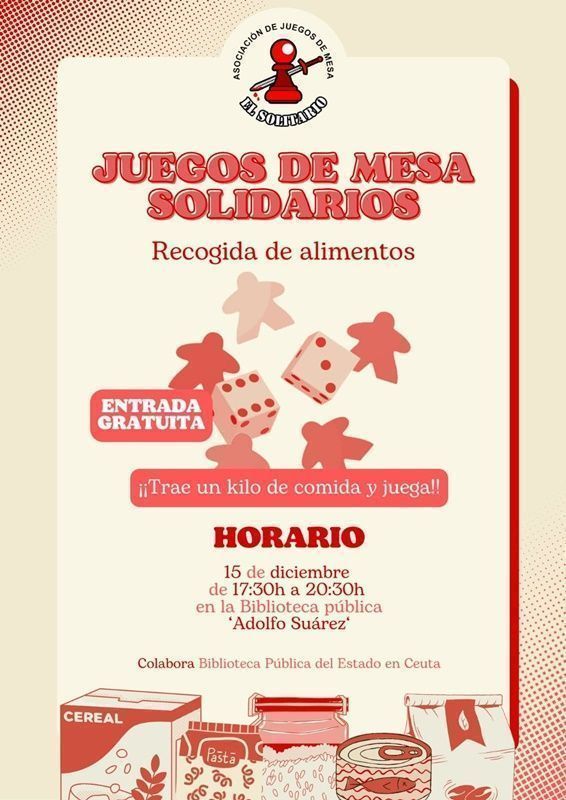 Este viernes se celebra una nueva jornada de juegos de mesa en la Biblioteca con fines solidarios