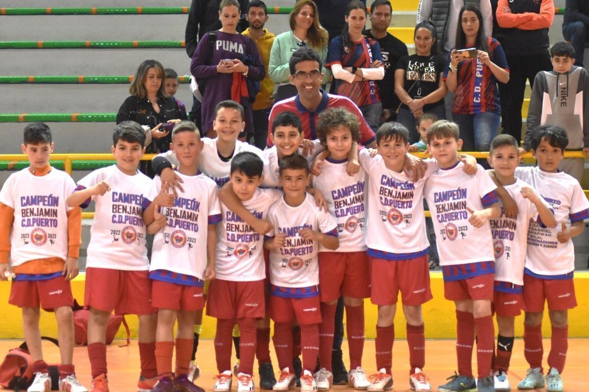 El CD Puerto también se lleva las ligas en categoría alevín y benjamín de fútbol sala