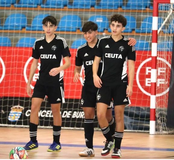 Ceuta cierra su participación en la Fase Previa con emocionante empate en categoría Sub-16 y derrota en Sub-19 en el Campeonato de España de Fútbol Sala