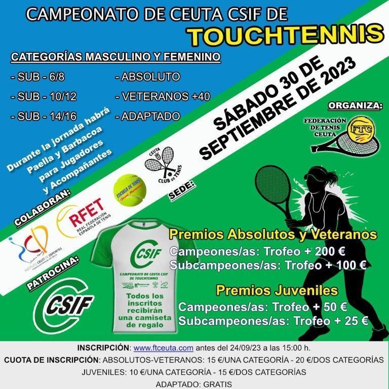 80 jugadores tomarán parte en el I Torneo Touch Tenis CSIF