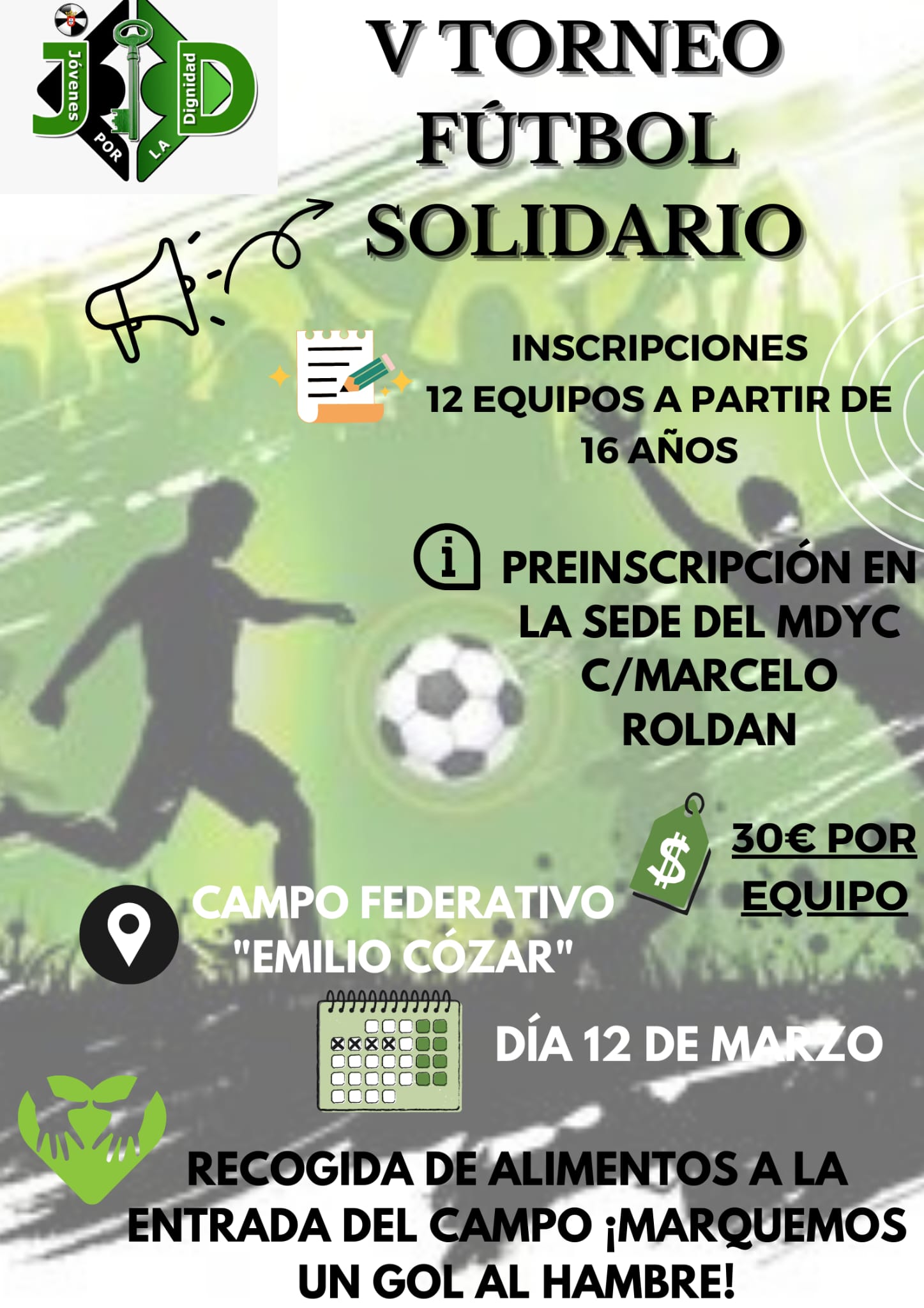 El MDyC  organiza el V Torneo Solidario de Fútbol 