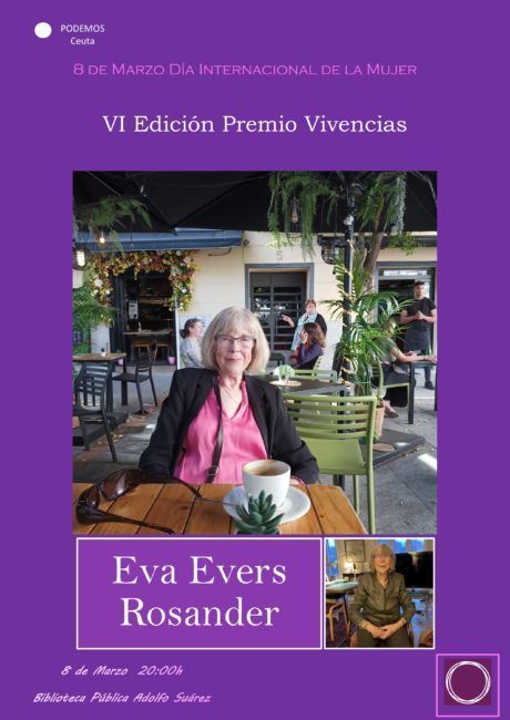 Podemos entregará su “VI Premio Vivencias” a Eva Evers Rosander