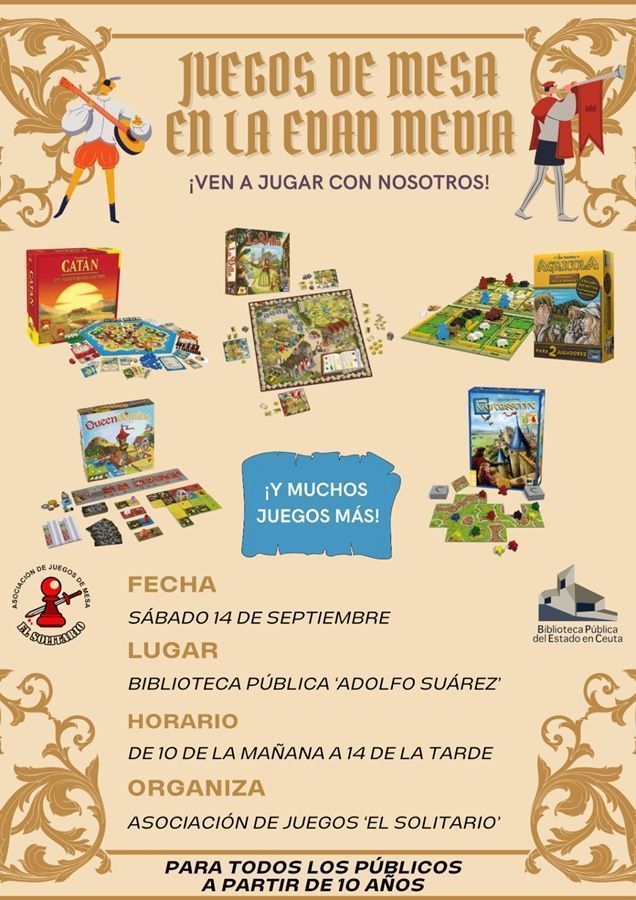 La asociación “El Solitario” organiza un evento de juegos de mesa de la Edad Media