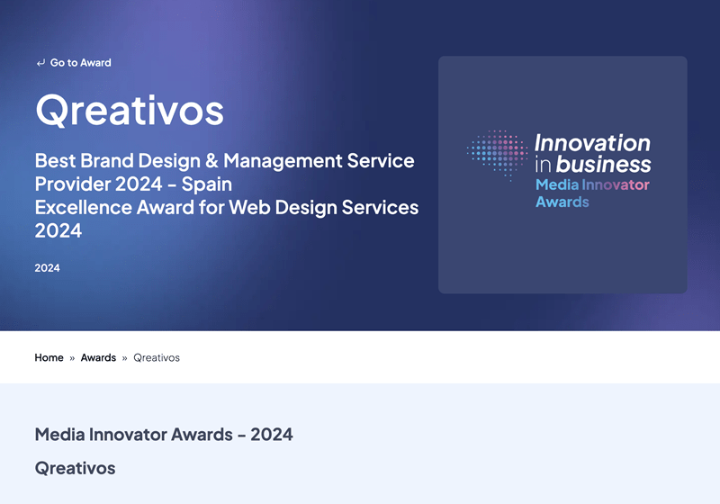 La agencia de publicidad Qreativos, galardonada con dos premios en los Media Innovator Awards 2024