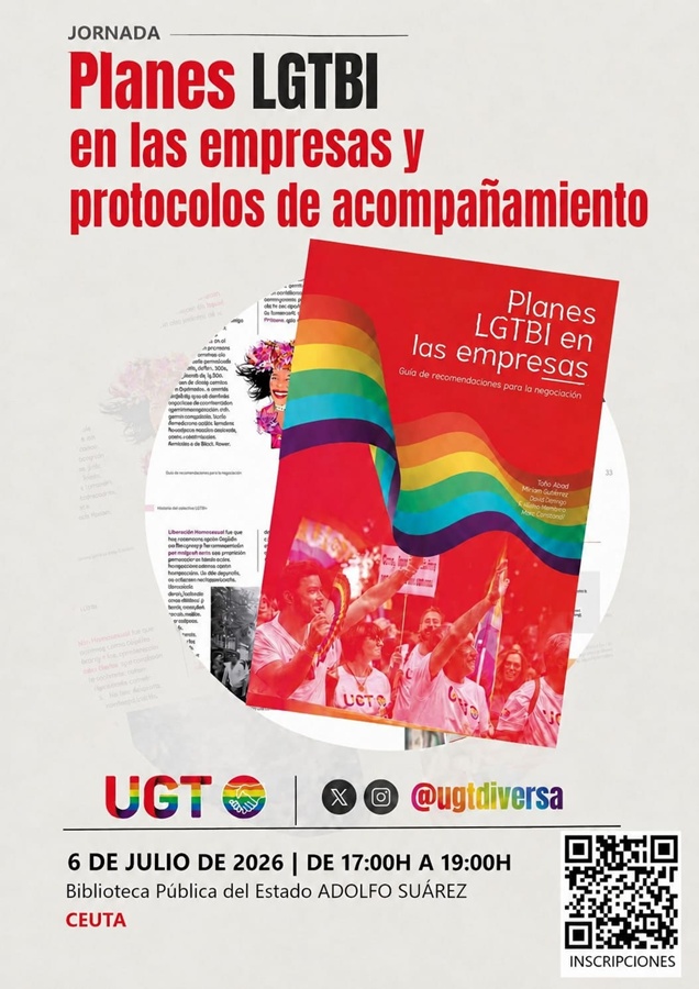 UGT Ceuta organiza una jornada sobre planes LGTBI en las empresas y protocolos de acompañamiento 