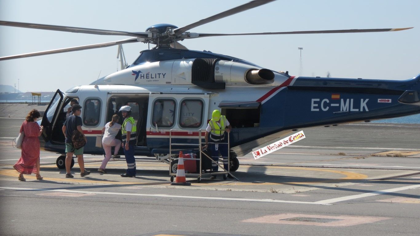 El helipuerto de Ceuta cierra el mes de febrero con 6.839 pasajeros