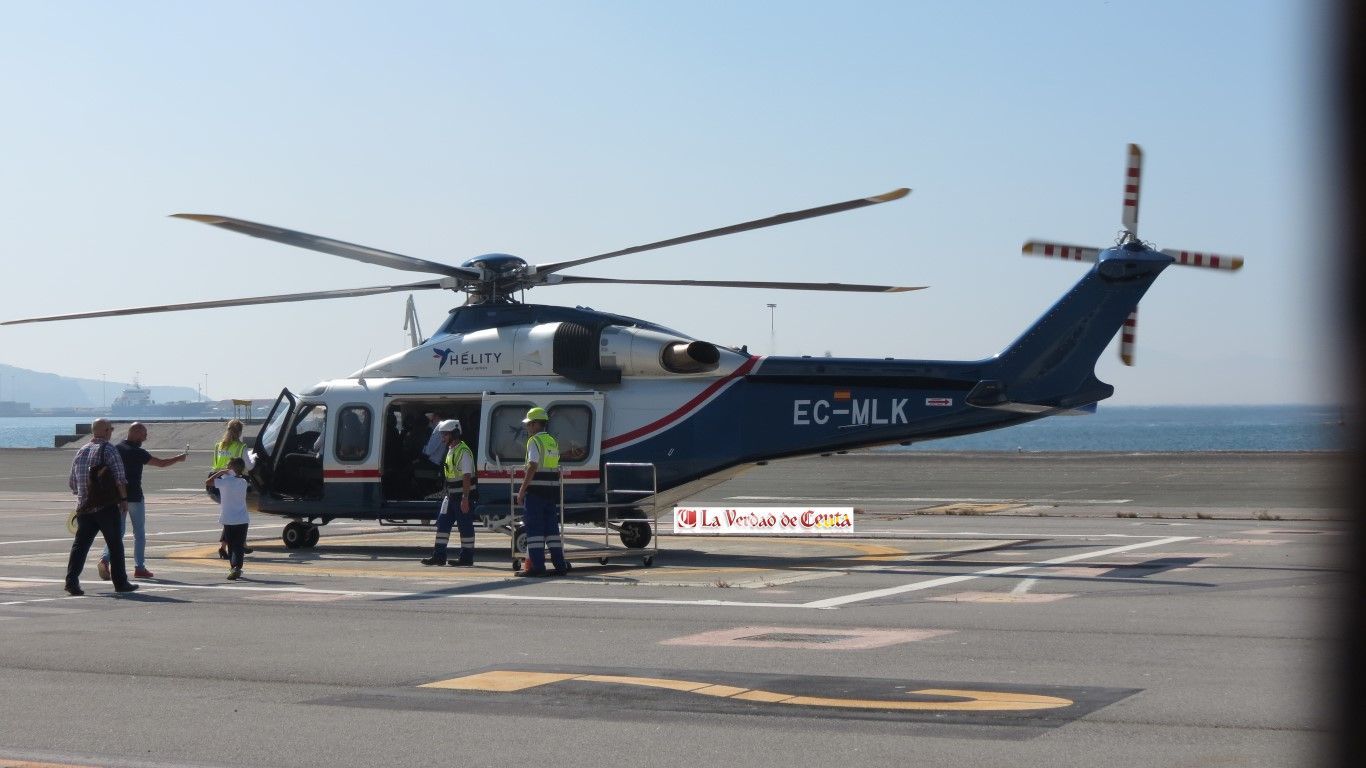 El helipuerto de Ceuta registra en septiembre casi 2.800 pasajeros